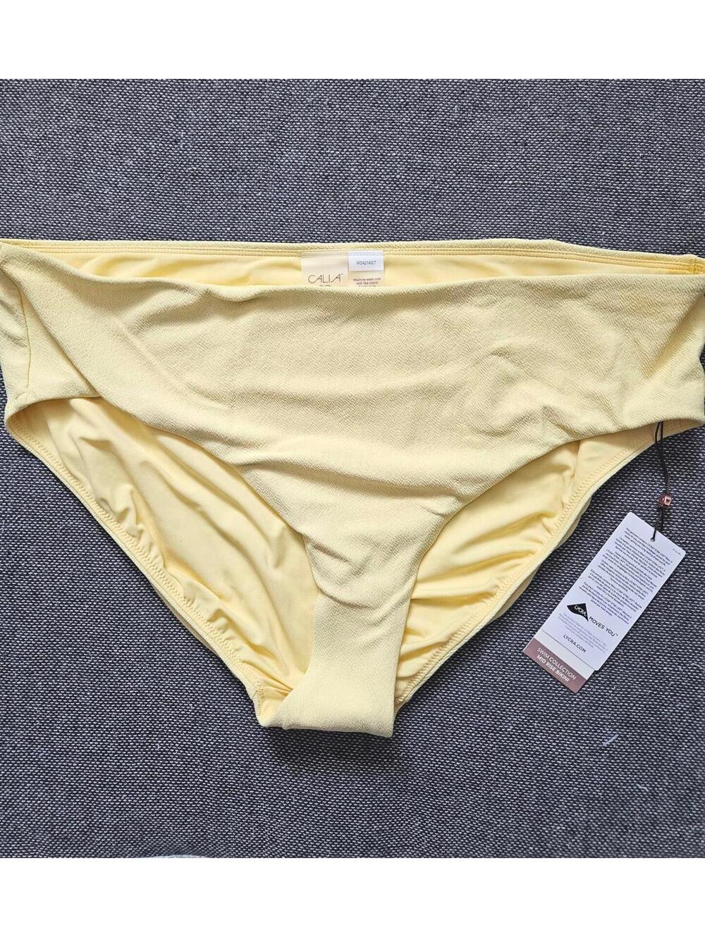 Nwt Calia Women's XL Yellow Bikini Bottom #283